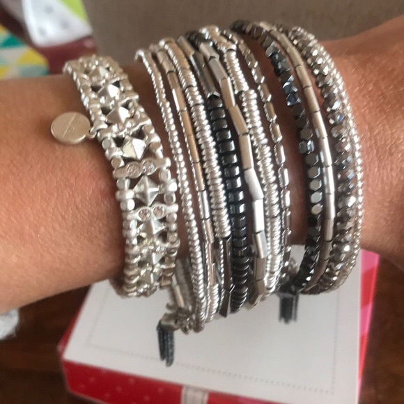 Stella & Dot - Celine Wrap Bracelet - Silver - Picture 4 of 4